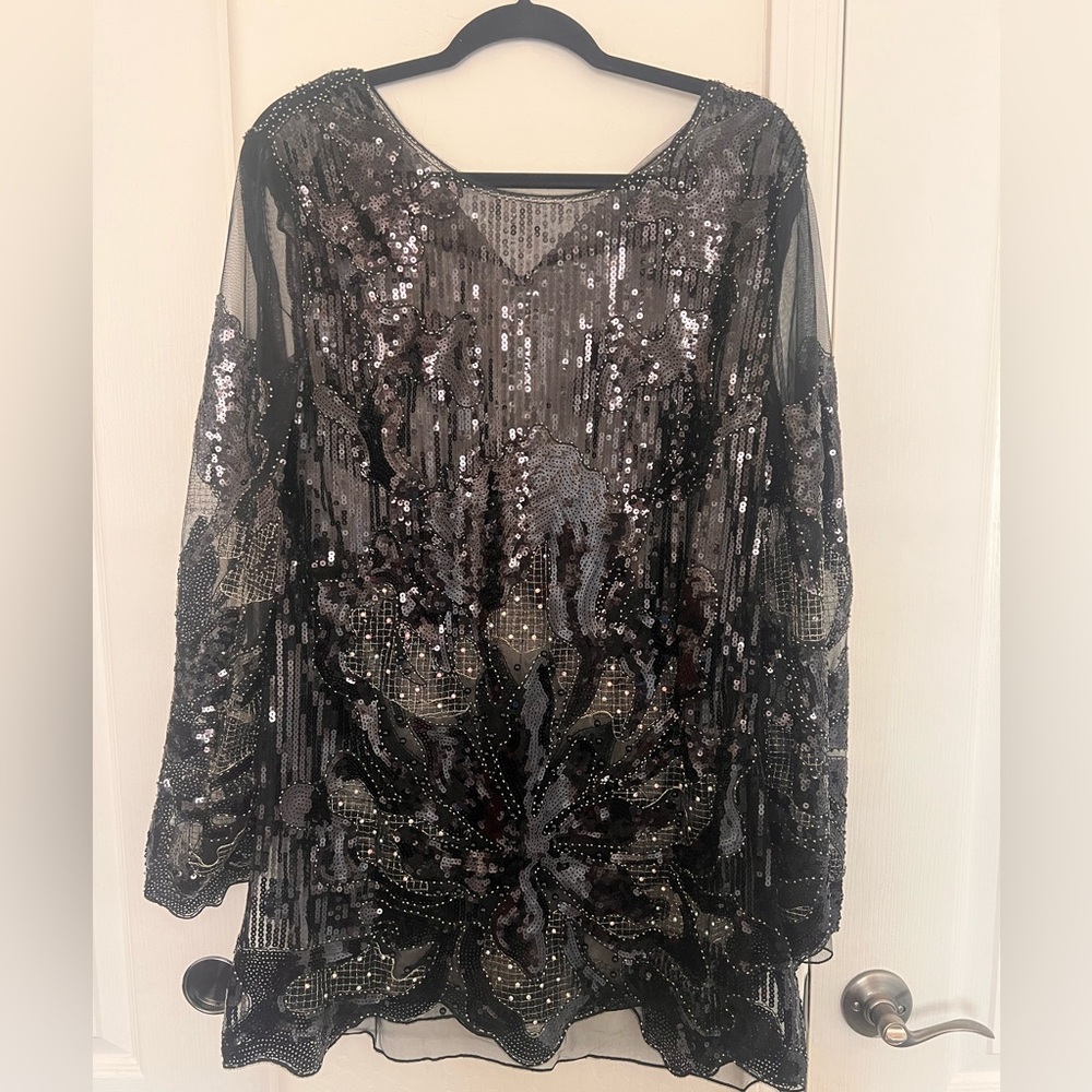 12th Tribe Black Sequin Dress